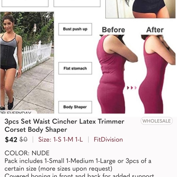 NEW Waist Cincher Latex Trimmer Corset Body Shaper - Picture 8 of 10